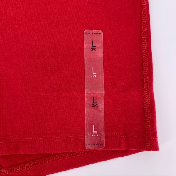 TH Tommy Jeans NWT Scarlet Cotton Logo Elastic Waist Bike Shorts, Large - Picture 11 of 15